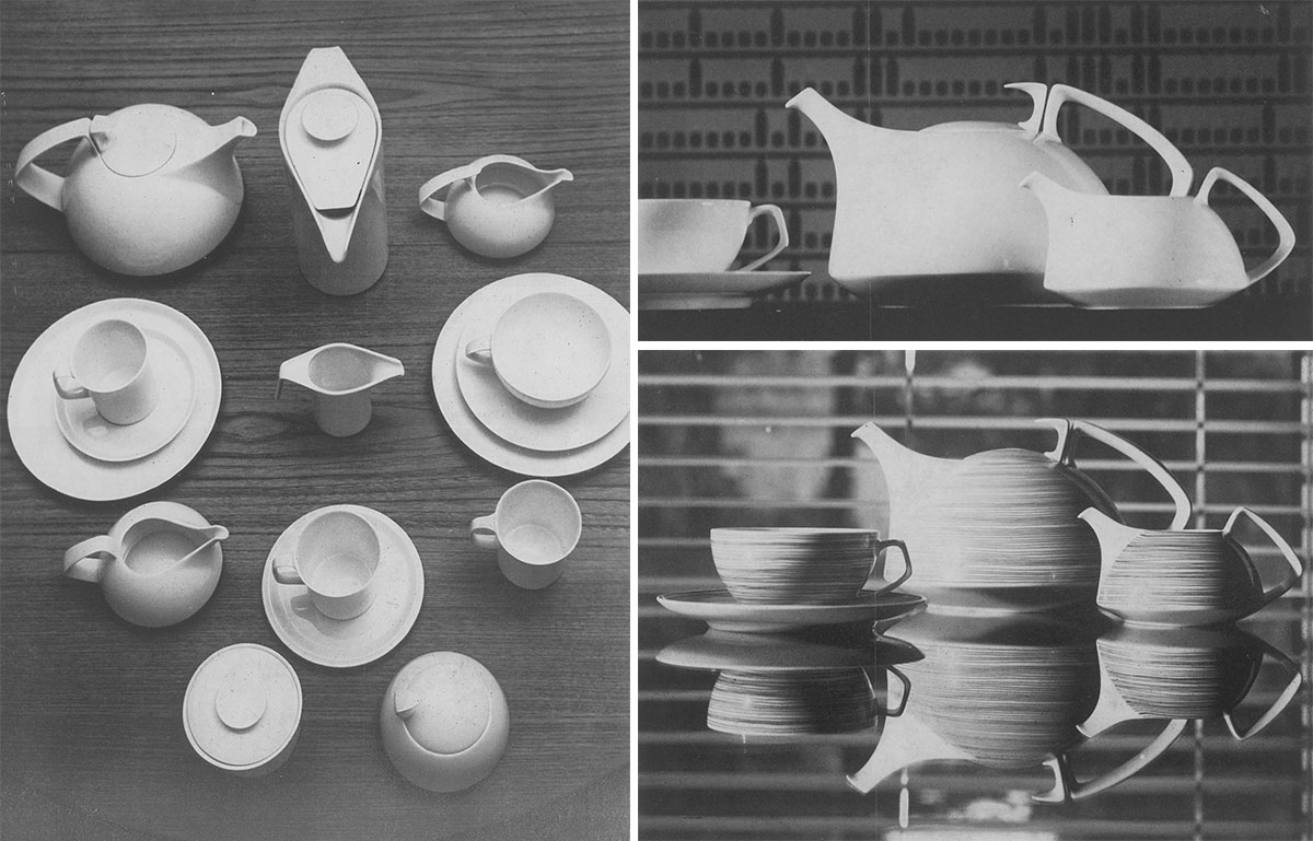 Porcelánkészlet prototípusok (1968) (Kép forrása: Preisich Gábor: Walter Gropius)
